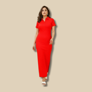 Scarlet Elegance Bodycon Dress