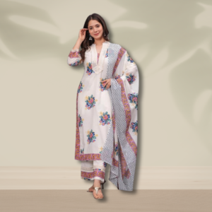 white kurta set