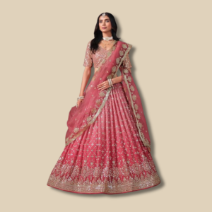 Crimson Glimmer Heritage Lehenga Choli
