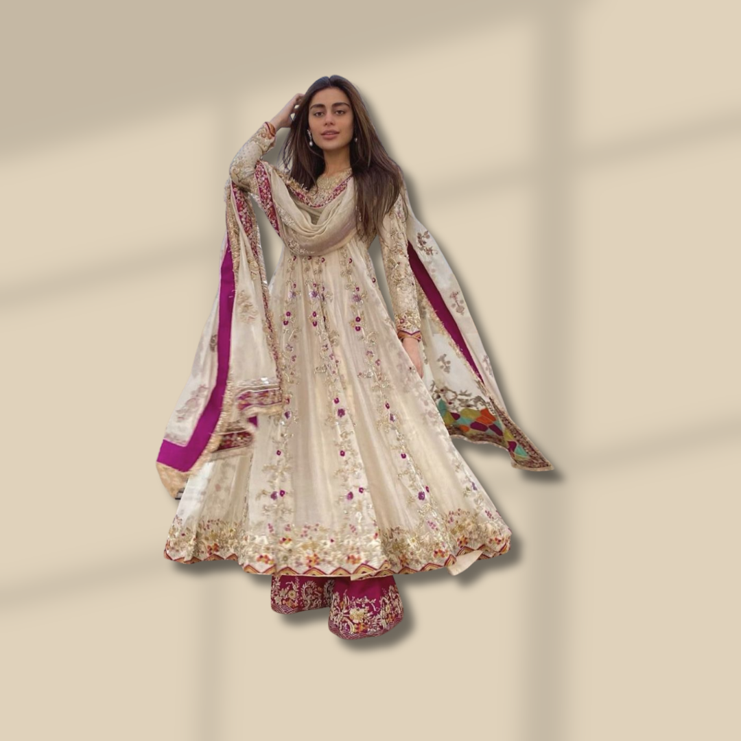 The Ivory Regal Anarkali Set