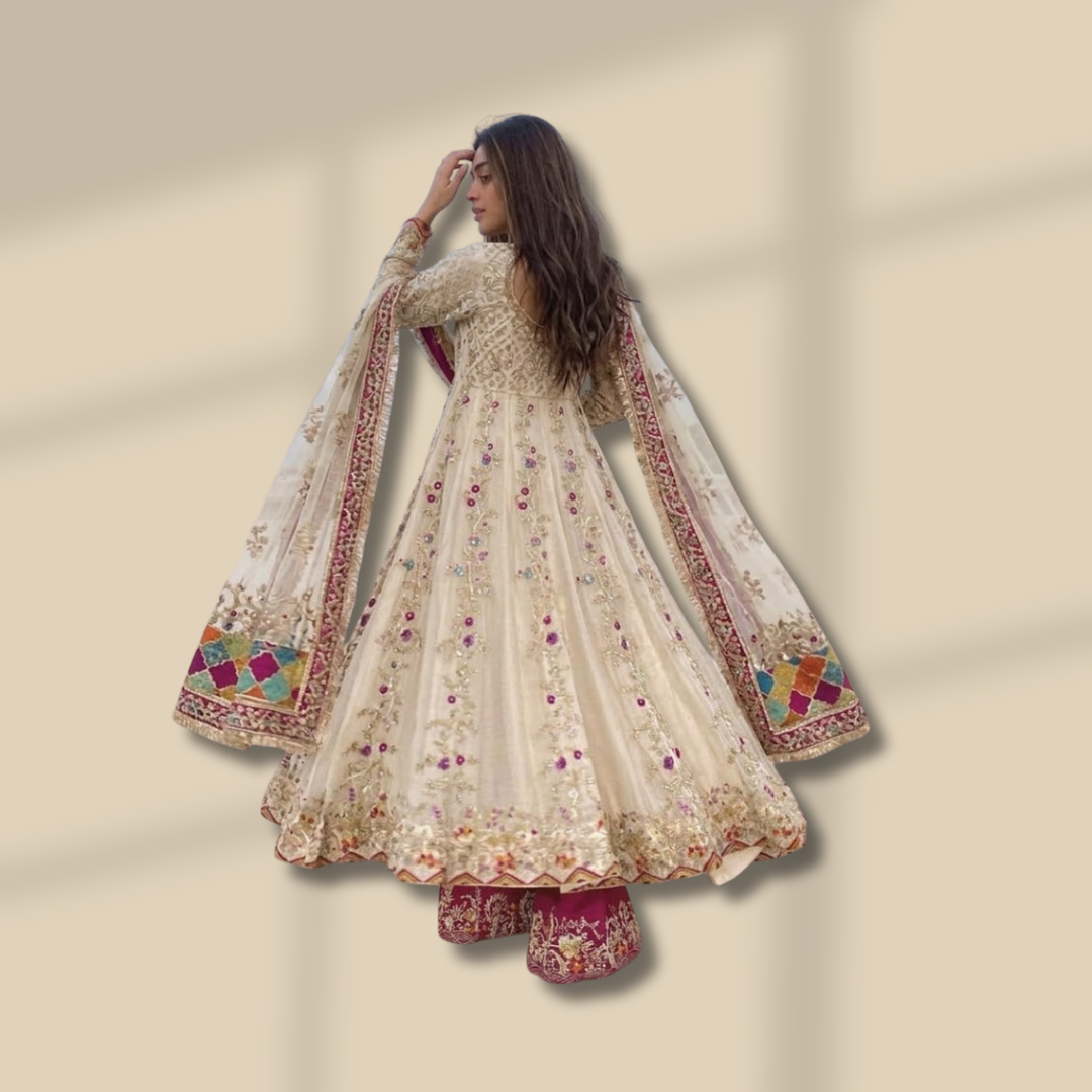 The Ivory Regal Anarkali Set - Image 2